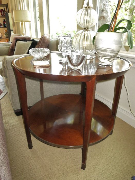 Baker Two-Tiered Round Side Table