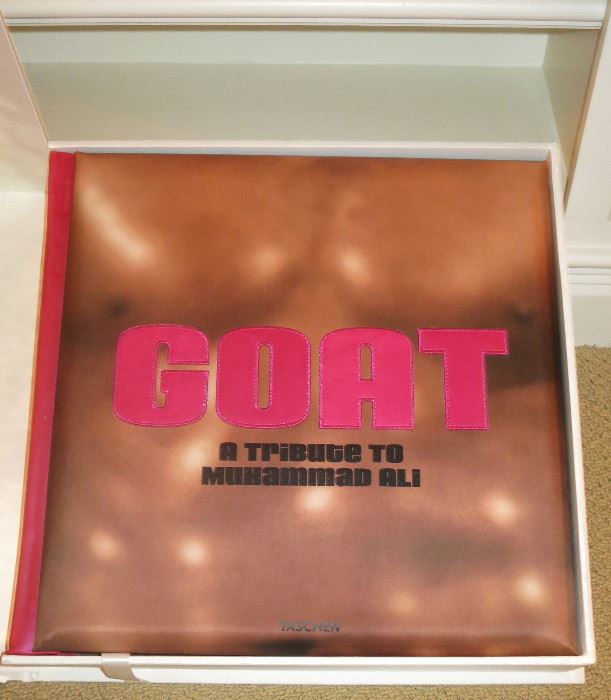 "G.O.A.T. A Tribute to Muhammad Ali" 75-lb. Oversize Volume in Original Box, Mint Condition, Dedicated and About the World's Greatest.  