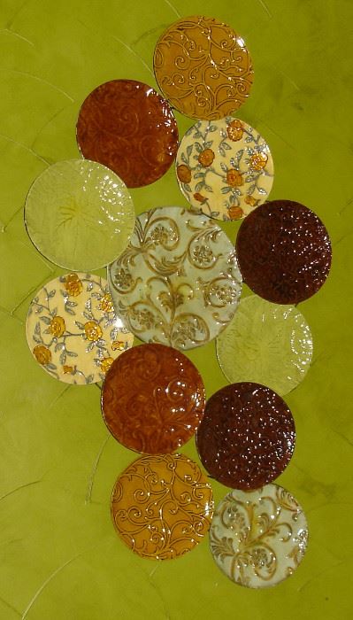 Metal wall art plate collage