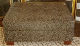 Leopard print ottoman