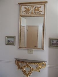 Hallway mirror/shelf set 