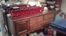 Sideboard with more Glassware