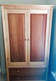 Cherry Armoire with Drawers and Rod