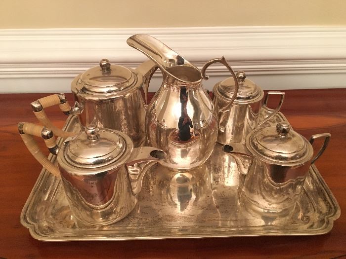 Gorgeous Sterling Silver Tea and Coffee Set from Cairo, Egypt!!!