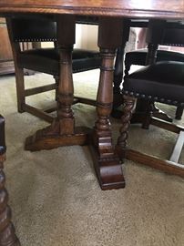 Detail of Stickley dining room table