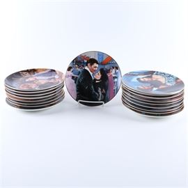W.S. George "Gone With the Wind" Limited Edition Commemorative Plates: A collection of porcelain, limited edition commemorative Gone With the Wind plates from W.S. George. This collection includes eighteen decorative plates, each with a fully illustrated surface and gold tone trim. The plates are from the “Passions of Scarlett O’Hara”, “Critics Choice”, and “Golden Anniversary” series, each marked to the verso.