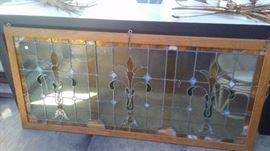 Framed Victorian Stainglass Window