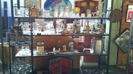 Beer signs and Barware