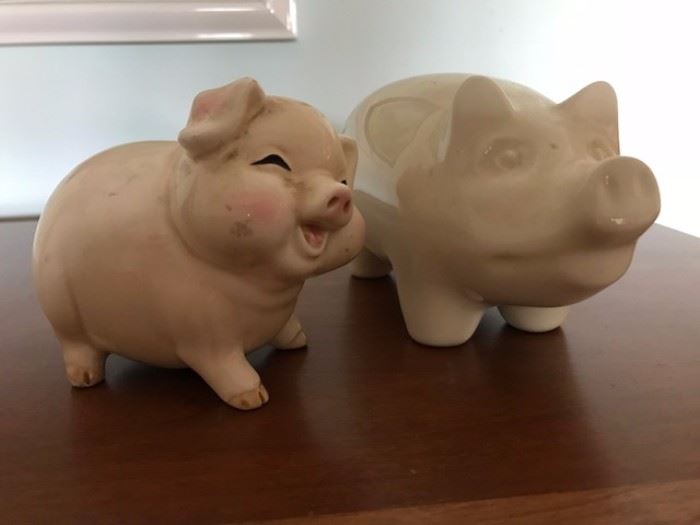 Two little piggies went to the sale..............