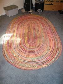Braided oval rug