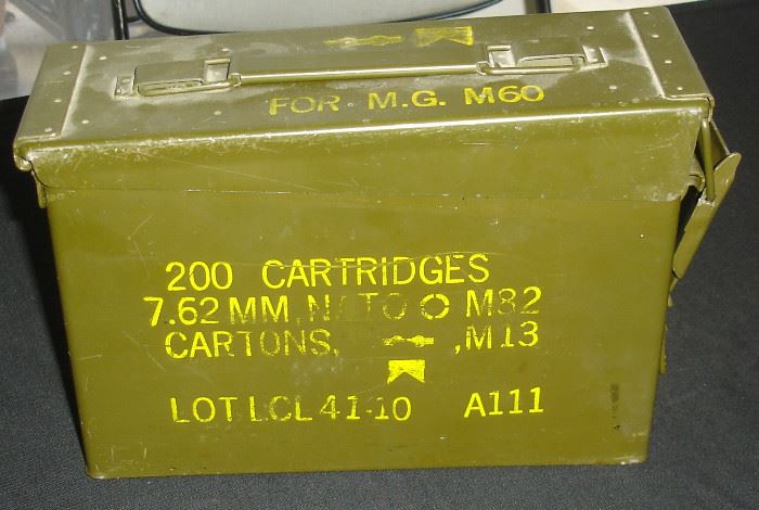 M60 ammo case - shoeshine items inside