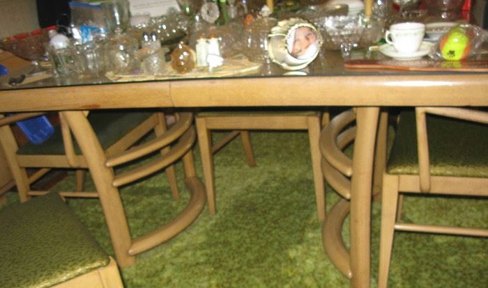 MCM dining room table 20.00   and all chairs 20.00 