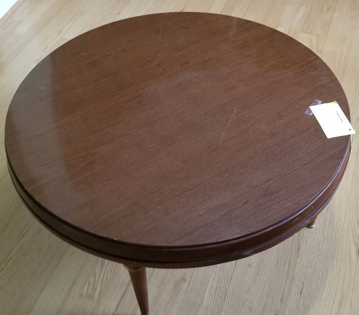 Mid-Century round coffee table. Manufacturer unknown. Make offer.