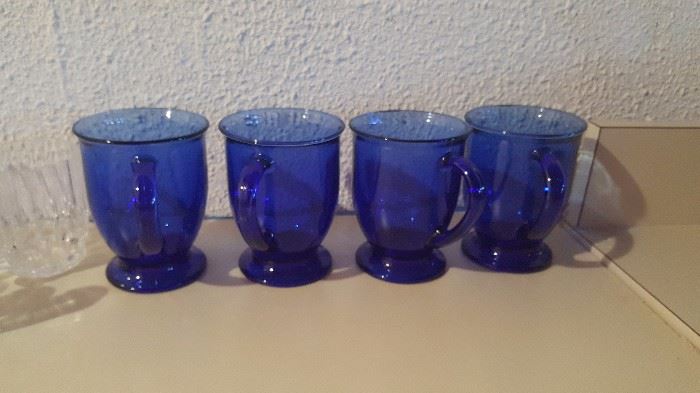 Cobalt blue coffee mugs