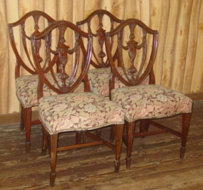 Mahogany Shield Back Dining Chairs