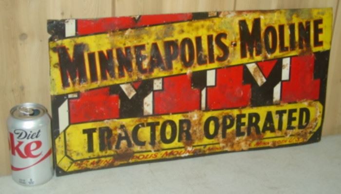 Metal Minneapolis Moline Sign
