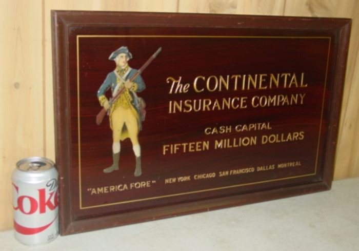 Original Continental Insurance Company Sign