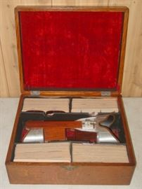 Oak Box w/2 Stereo Viewers & Over 150 Cards (Early 1900's)