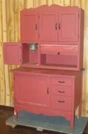 Painted Kitchen Cabinet w/Flour Bin