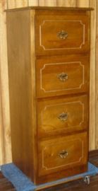 Wood 4 Drawer File Cabinet