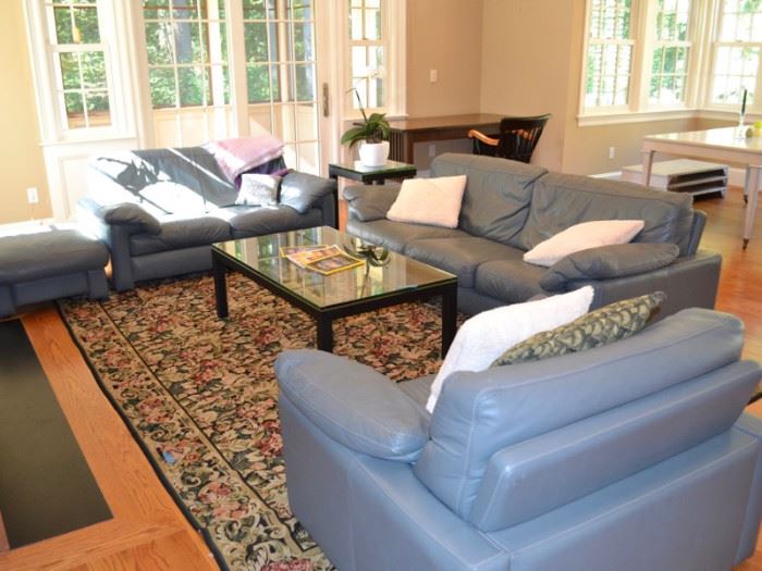 Roche Bobois leather living room furniture