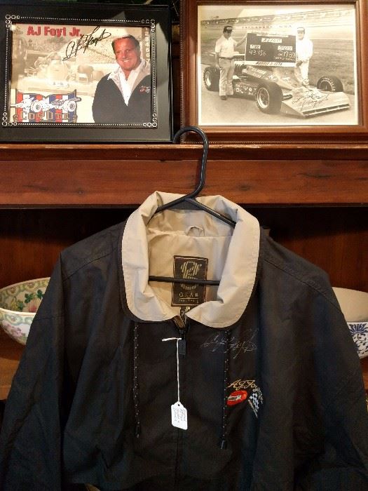 Signed AJ Foyt Jacket and photos