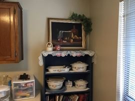 Another view of the shelf in the kitchen