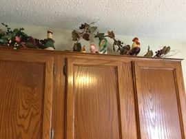 Decor on top of the cabinets in kitchen