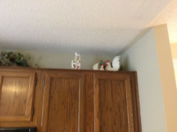 Decor on top of kitchen cabinet