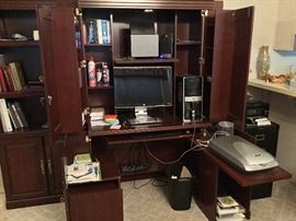 Desk, computer equipment and miscellaneous items desk can be separate pieces or all together - all matching!