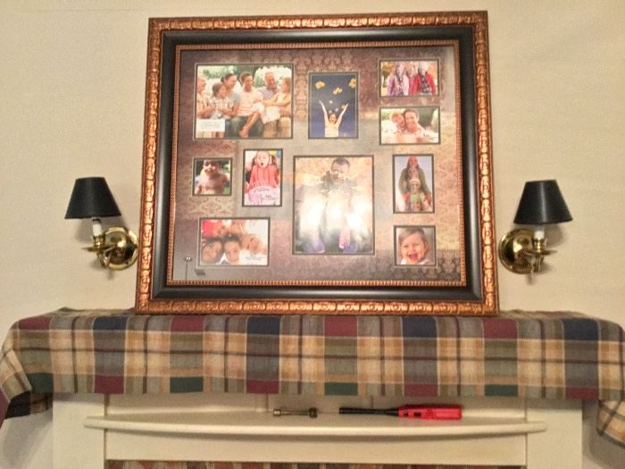New frame over mantle - ready for your family photos