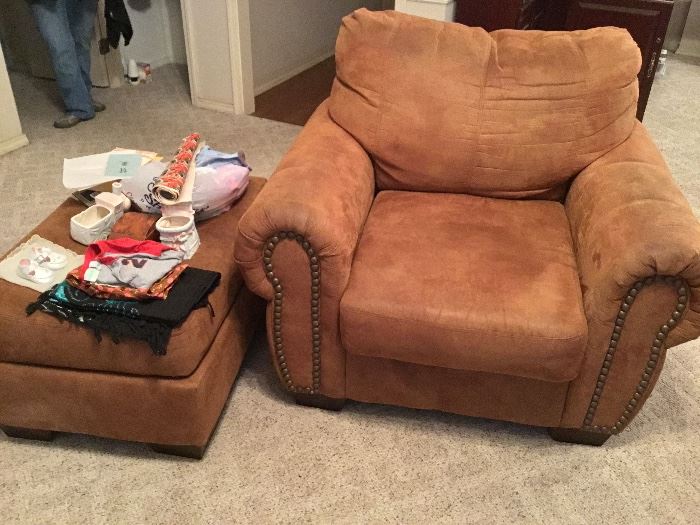 Chair and matching ottoman