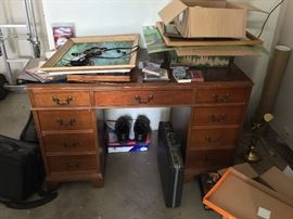 Desk in garage