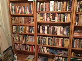 Books and books and more books! Shelves also for sale as long as you pick up at the end of the day on Saturday.