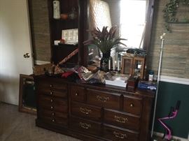 Master BR dresser with additional items