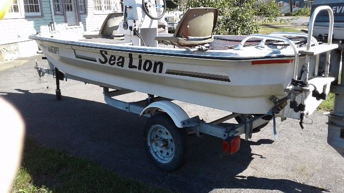 SEA LION BASS BOAT IS SEA WORTHY AND READY FOR A CRUISE.