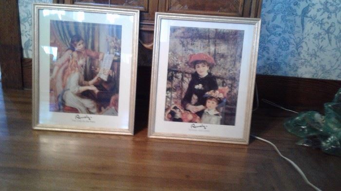 WE ARE TWO RENOIR REPRODUCTIONS , HOWEVER , WE ARE WELL DONE! WE WILL RAISE ANY ROOM UP A NOTCH WITH STYLE! WELL DONE!