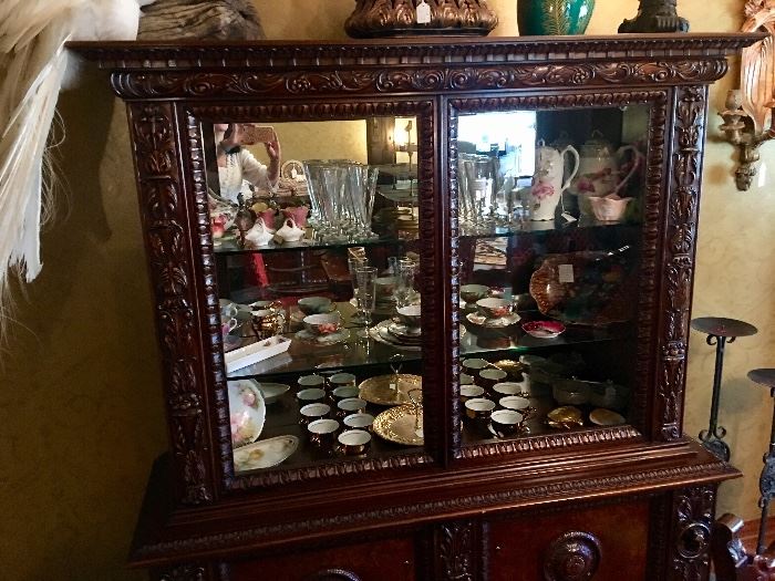 Display cabinet - matches large dining  table and long buffet
