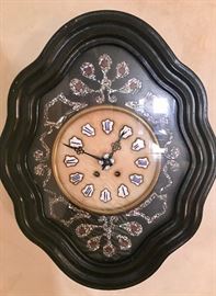 Antique inlaid wall clock 