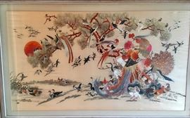 Hand embroidered Textile work of art - 