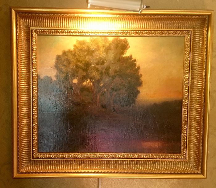 Original Early California painting by famous listed artist William Keith 