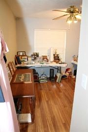 Drop Leaf Table, Picture Frames, Office Items