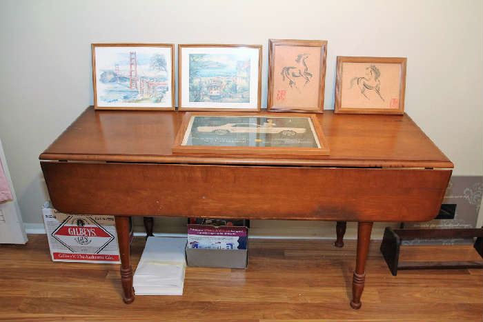 Drop Leaf Table, Mustang Picture in Frame