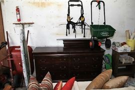 Double Dresser with Mirror; Fertilizer Spreader, Bike Rack for Vehicle, Ironing Board