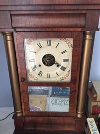 No Name Clock- flowers on face