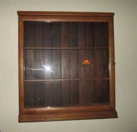 Antique wooden wall cabinet (1 of 2)