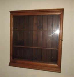 Antique wall cabinet w/ glass front (2/2)