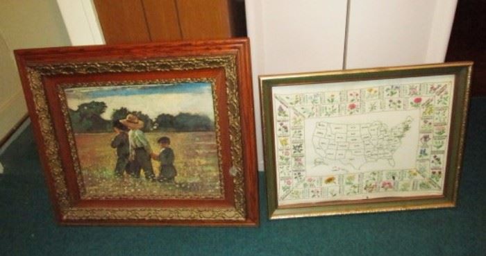 Vintage/antique pictures and frames