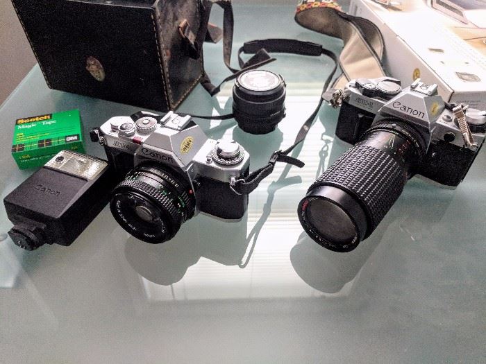 vintage Canon cameras