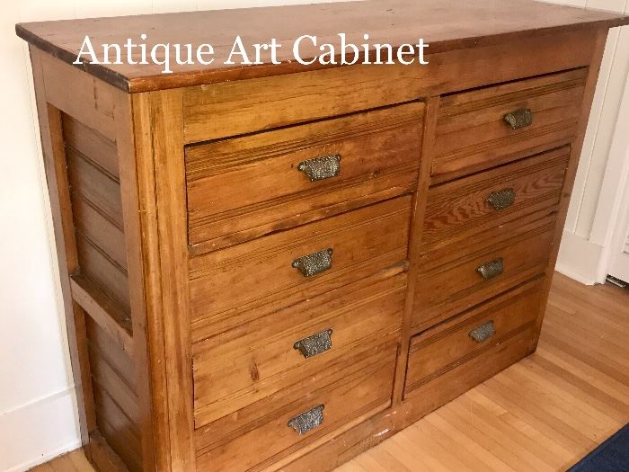 Antique art cabinet. (Located in the house)